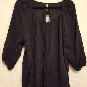Womens peasant blouse NAVY
